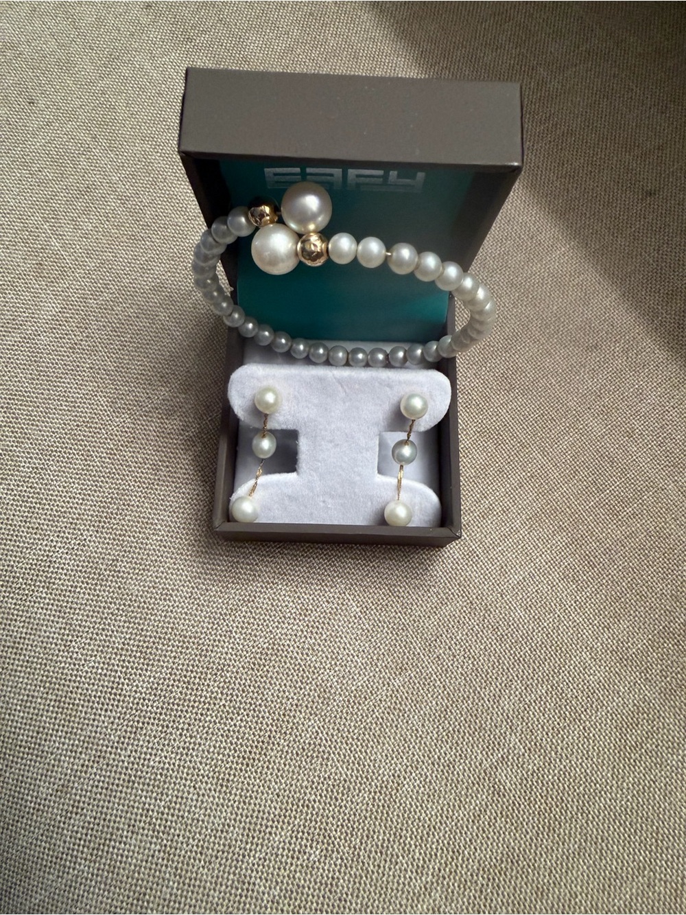 Effy Pearl Bead Bracelet and Drop Earrings Set - White Pearls